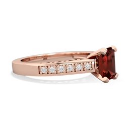 Garnet Art Deco Engagement 7X5mm Emerald-Cut 14K Rose Gold ring R26357EM