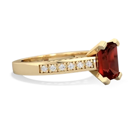 Garnet Art Deco Engagement 8X6mm Emerald-Cut 14K Yellow Gold ring R26358EM