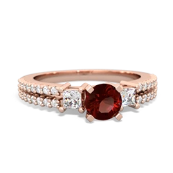 Thumbnail for Garnet Engagement 14K Rose Gold ring R26435RD - front view