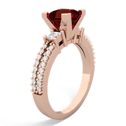 Thumbnail for Garnet Engagement 14K Rose Gold ring R26436SQ - hand 1 view