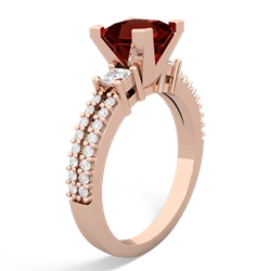 Garnet Classic 6Mm Princess Engagement 14K Rose Gold ring R26436SQ