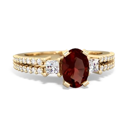 Thumbnail for Garnet Engagement 14K Yellow Gold ring R26437VL - front view