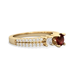 Garnet Classic 5Mm Round Engagement 14K Yellow Gold ring R26435RD