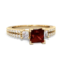 Garnet Classic 5Mm Square Engagement 14K Yellow Gold ring R26435SQ