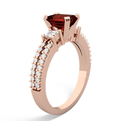 Garnet Classic 7X5mm Emerald-Cut Engagement 14K Rose Gold ring R26437EM