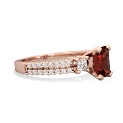 Garnet Classic 7X5mm Emerald-Cut Engagement 14K Rose Gold ring R26437EM