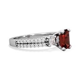 Garnet Classic 7X5mm Emerald-Cut Engagement 14K White Gold ring R26437EM