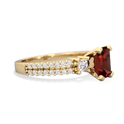 Garnet Classic 7X5mm Emerald-Cut Engagement 14K Yellow Gold ring R26437EM