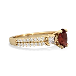 Garnet Classic 7X5mm Oval Engagement 14K Yellow Gold ring R26437VL