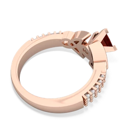Thumbnail for Garnet Celtic Knot Engagement 14K Rose Gold ring R26445SQ - top view