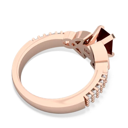 Thumbnail for Garnet Celtic Knot Engagement 14K Rose Gold ring R26447EM - top view