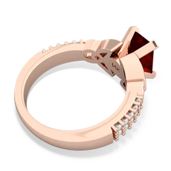 Thumbnail for Garnet Celtic Knot Engagement 14K Rose Gold ring R26448EM - top view