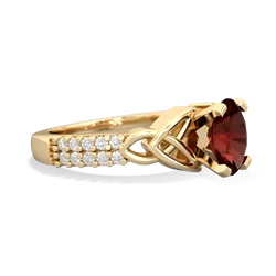 Garnet Celtic Knot 8X6 Oval Engagement 14K Yellow Gold ring R26448VL