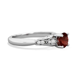 Garnet Antique Elegance 14K White Gold ring R3100