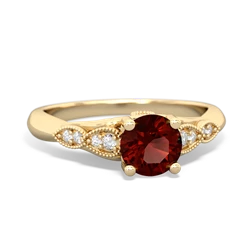 Garnet Antique Elegance 14K Yellow Gold ring R3100