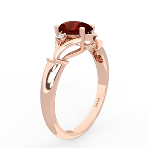 Garnet Precious Pear 14K Rose Gold ring R0826
