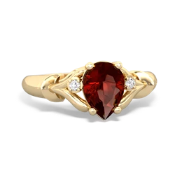 Garnet Precious Pear 14K Yellow Gold ring R0826