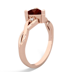 Garnet Trillion Twist 14K Rose Gold ring R2104