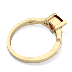 Garnet Trillion Twist 14K Yellow Gold ring R2104