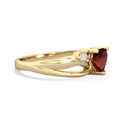 Garnet Split Band Swirl 14K Yellow Gold ring R2130