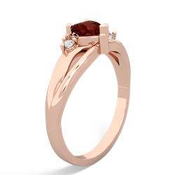 Garnet Split Band Swirl 14K Rose Gold ring R2130