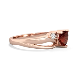 Garnet Split Band Swirl 14K Rose Gold ring R2130