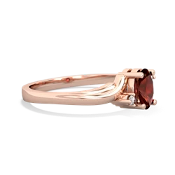 Garnet Elegant Swirl 14K Rose Gold ring R2173