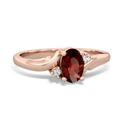 Garnet Elegant Swirl 14K Rose Gold ring R2173