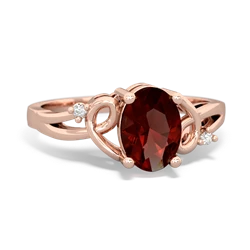 Garnet Swirls 14K Rose Gold ring R2347