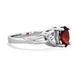 Garnet Swirls 14K White Gold ring R2347