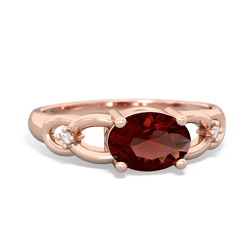 Garnet Links 14K Rose Gold ring R4032