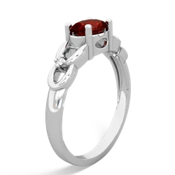 Garnet Links 14K White Gold ring R4032