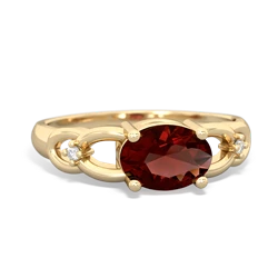 Garnet Links 14K Yellow Gold ring R4032