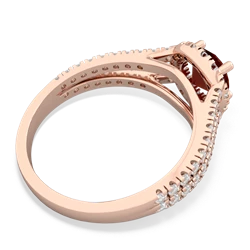 Garnet Pave Halo 14K Rose Gold ring R5490