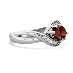 Garnet Summer Winds 14K White Gold ring R5342