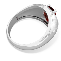 Thumbnail for Garnet Men's 14K White Gold ring R0361 - top view