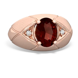 Garnet Men's Crossroads 14K Rose Gold ring R0361