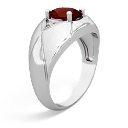 Garnet Men's Crossroads 14K White Gold ring R0361