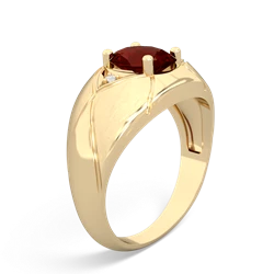 Garnet Men's Crossroads 14K Yellow Gold ring R0361