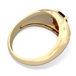 Garnet Men's Crossroads 14K Yellow Gold ring R0361