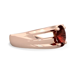 Garnet Men's Two Lane 14K Rose Gold ring R0363