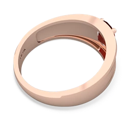 Garnet Men's Two Lane 14K Rose Gold ring R0363