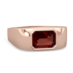 Thumbnail for Garnet Men's 14K Rose Gold ring R0410 - front view