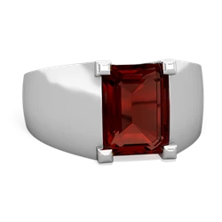 Garnet Men's 14K White Gold ring R1836