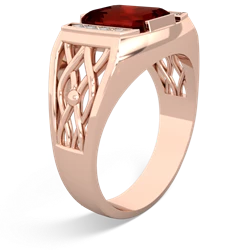 Garnet Men's Vine 14K Rose Gold ring R0490