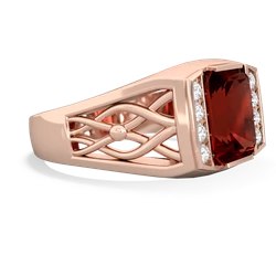 Garnet Men's Vine 14K Rose Gold ring R0490