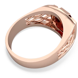 Garnet Men's Vine 14K Rose Gold ring R0490