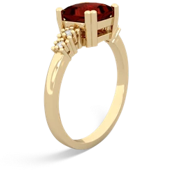 Garnet Art Deco Princess 14K Yellow Gold ring R2014