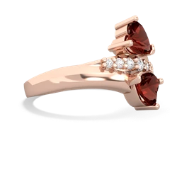 Garnet Heart To Heart 14K Rose Gold ring R2064