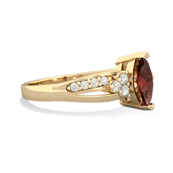 Thumbnail for Garnet Antique Style 14K Yellow Gold ring R2343 - side view